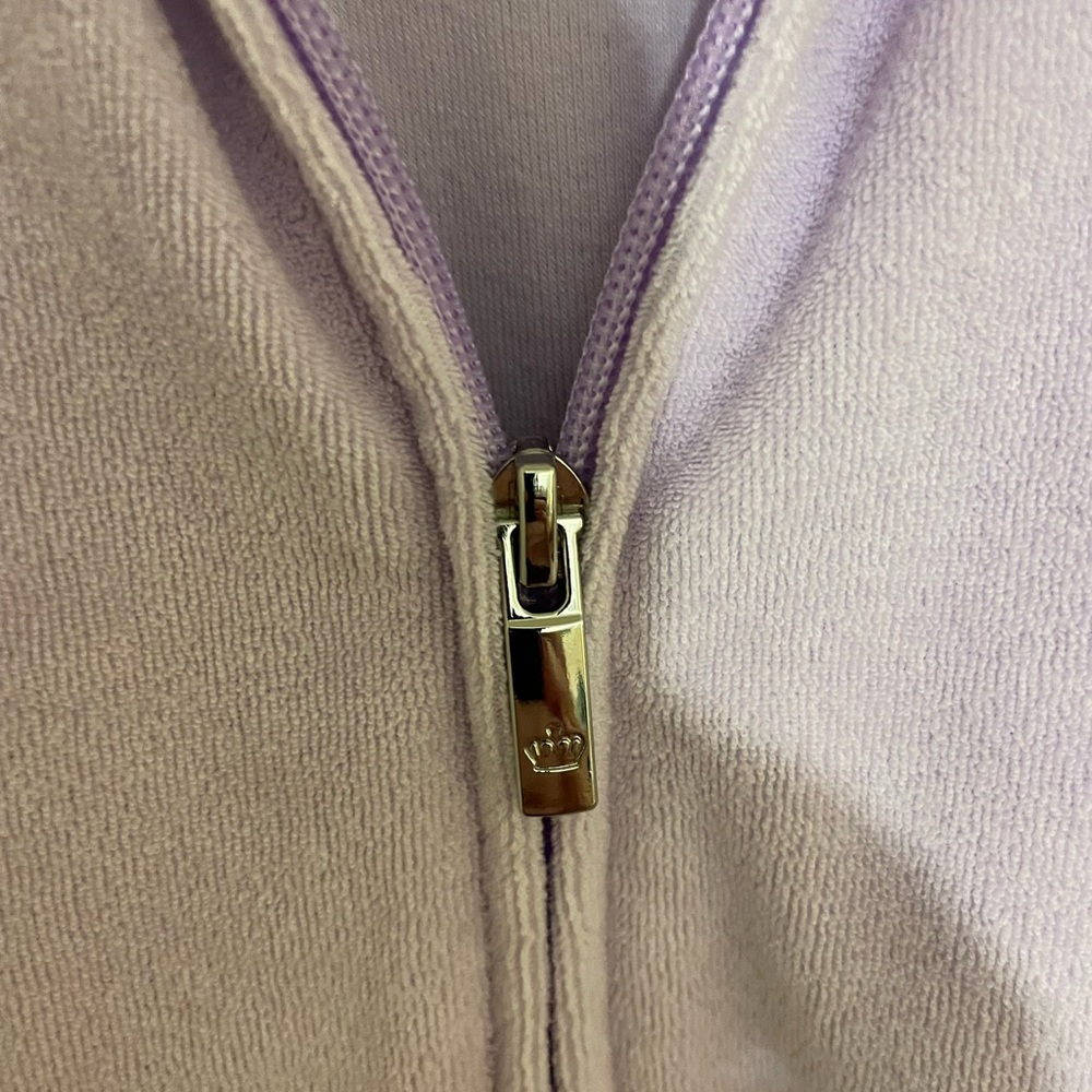 NWT Juicy Couture Terry Cloth Zip Front Sweatshirt - Picture 5 of 6